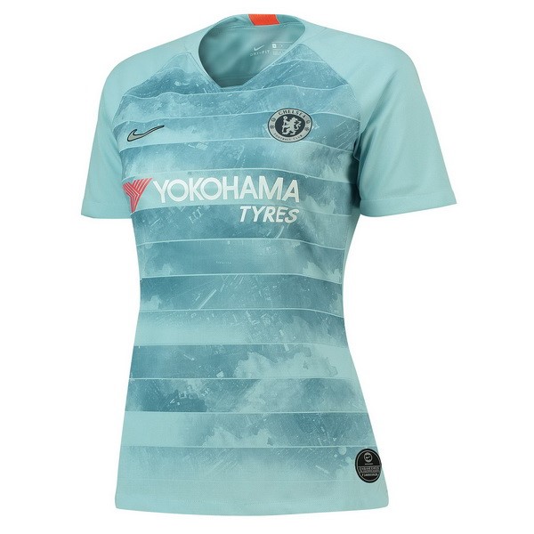 Camiseta Chelsea Replica Tercera Ropa Mujer 2018/19 Azul